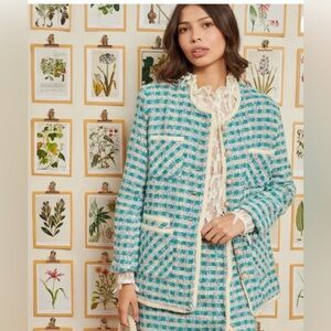 Sister Jane DREAM‎ Novelty Tweed Jacket blue size XS